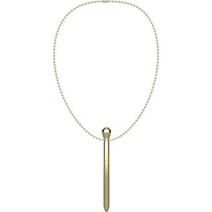 IBIZA - STIMULATEUR DE POCHE CLITO COLLIER CHARGEUR USB 12 MODES DE VIBRATION DORÉ 12,2 X 1,5