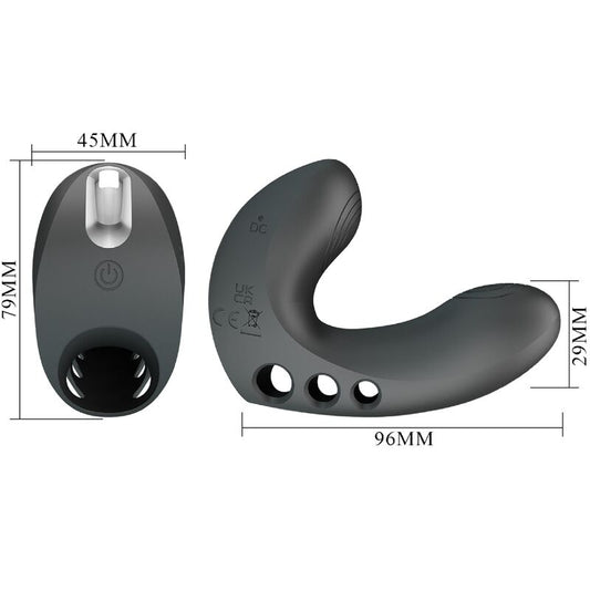 PRETTY LOVE - VIBRATEUR DOIGT CAMELIA 7 VIBRATIONS NOIR